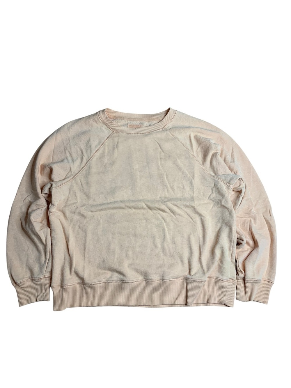 American Eagle Raglan Crewneck Sweatshirt Peach Pink - Size M